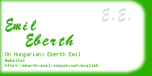 emil eberth business card